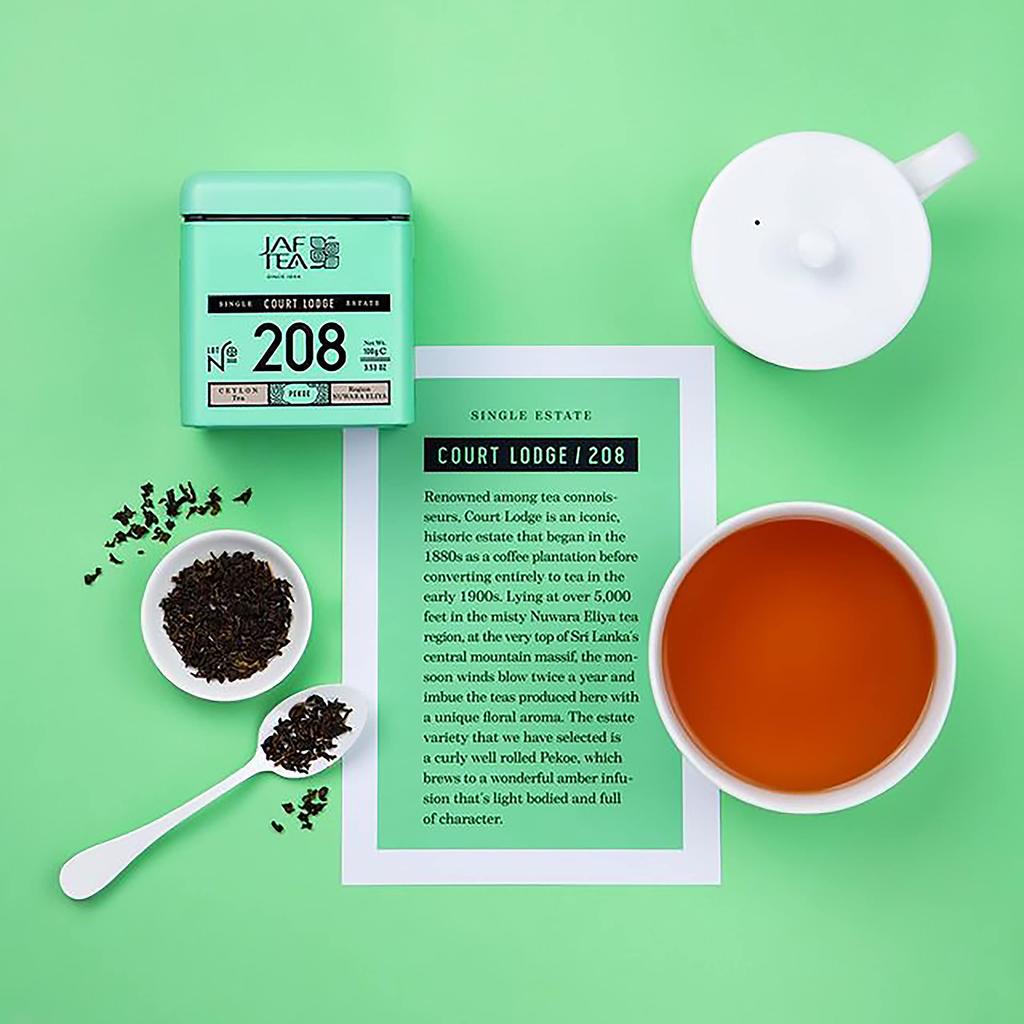 JAF TEA Ceylon Family JAFTEA Single Estate Tea from Court Lodge Tea Estate, Nuwara Eliya, 100g