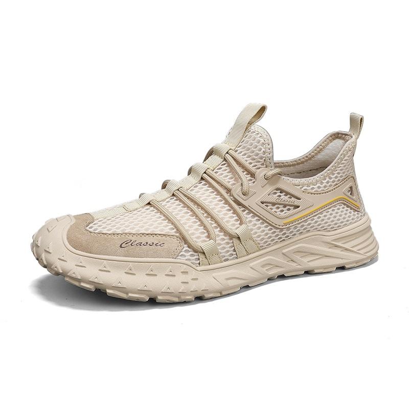 Fashion Summer Men Sandals Genuine Leather Mens Casual Shoes Outdoor Men Leather Sandals for Men Beach Shoes Roman Mens Shoes Mesh 47