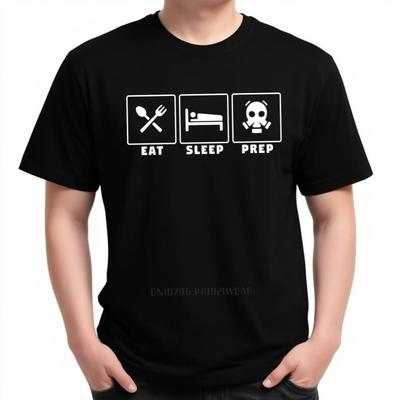 Men Cotton Tshirt Casual Summer Unisex T Shirt Eat Sleep Prep Short Sleeve New Arrived Oneck Tee Shirt Brand T Shirt for Man