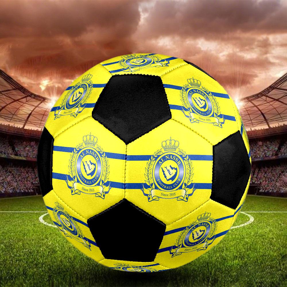1 pz Pallone da Calcio Al-Nassr Misura 5 Pallone da Calcetto Indoor alla Moda Colorato Gioco per il Cortile - Ottimo Regalo per gli Appassionati di Sport HE26