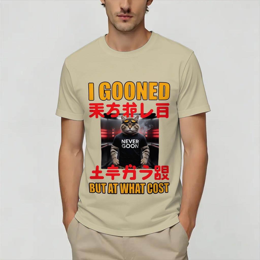 I Gooned Aber Zu Welchem Preis T-Shirt Strand Harajuku T-Shirts Unisexs 100% Baumwolle Rundhals Oberteile Kurzarmlig Y2K Basic Oberteile