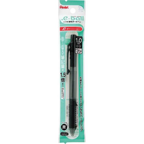 Pentel Oil-Based Ballpoint Pen Dot E-Ball 1.0mm Black 5 Pack XBK130-A