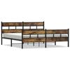 VidaXL Metal Bed Frames Without Mattress Smoked Oak 180x200 Cm 3308466