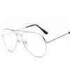 Vintage Piloten Metallrahmen Brille Damen Herren Klassisch Gold Transparent Klares Glas Optisch Retro Brillen Marke Designer