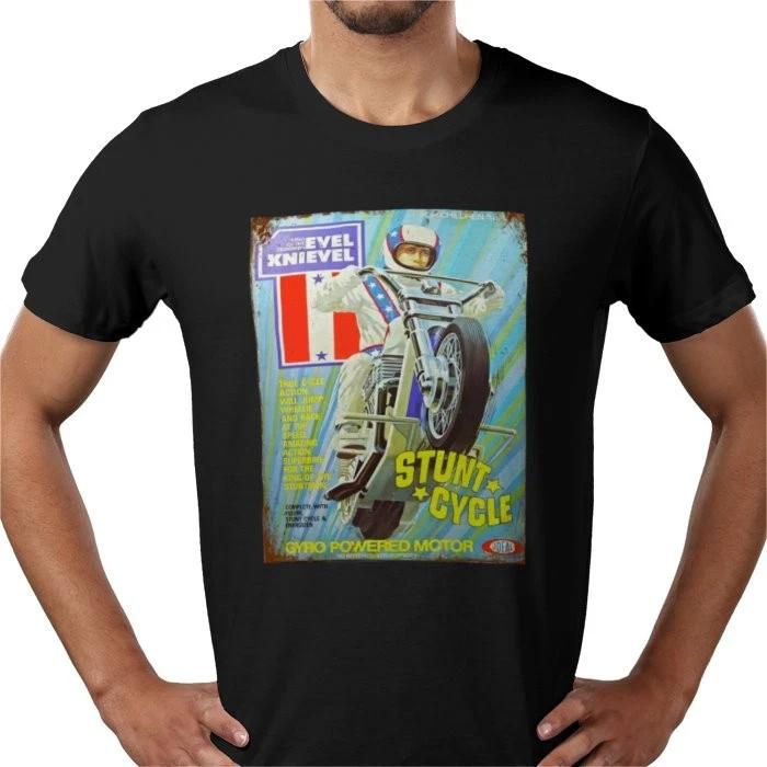 Evel Knievel Evil Stunt Motorcycle motorbike retro vintage poster tee T-Shirt 4XL
