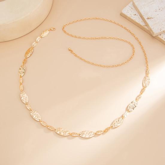 Waist Chain for Women, Adjustable Length Waist Belt, Oval Metal Sheet Body Chain, Bohemian Style Beach Festival Jewelry Accessory