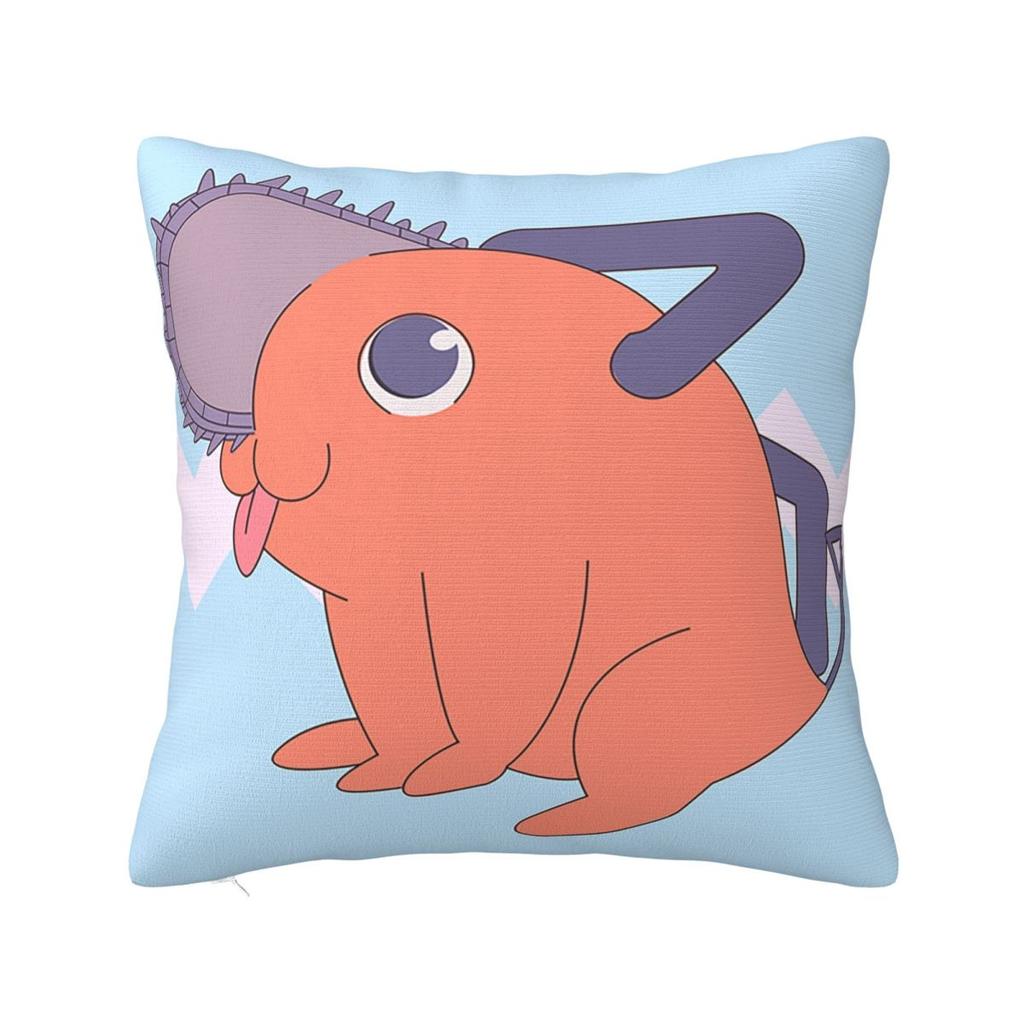 Anime Chainsaw Man Pillow Case Cushion Covers Customized Polyester Decor Pillowcover for Seat 45x45cm