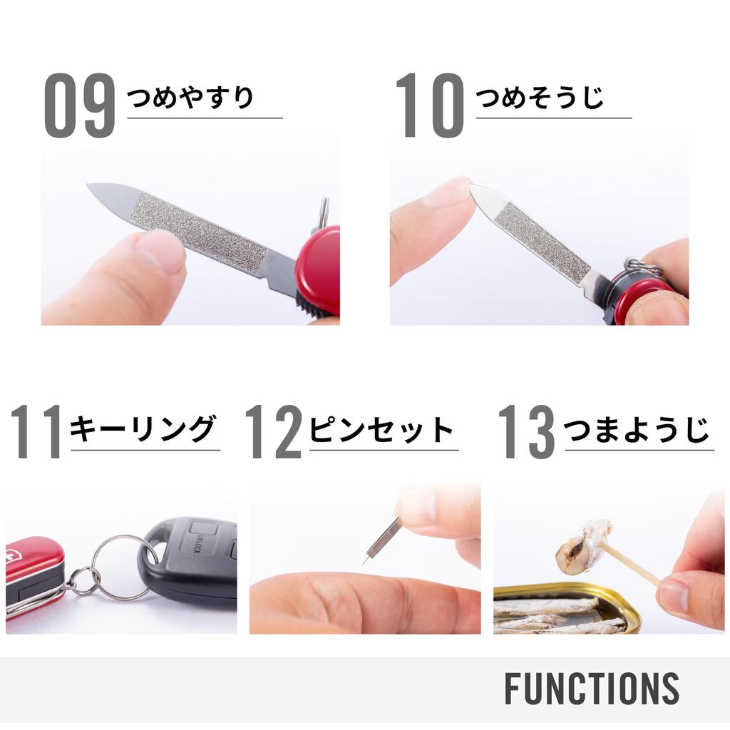 VICTORINOX Evolution 10 Swiss Army Knife with Ergonomic with 13 Ideal for Emergency Outdoor and Camping Knife, Multi-Function Corkscrew, Design,