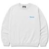 Seupeullaesikodeu Heavy Crew Neck Sweatshirt Melange White - Tennis Club Blue