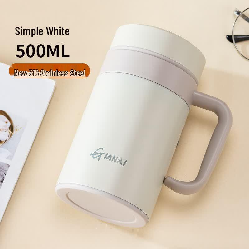 304 Stainless Steel Insulated Tea Mug with Handle