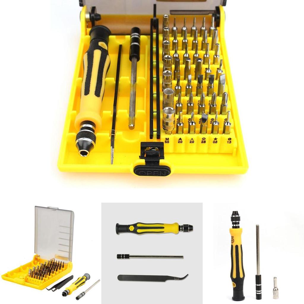 Mångsidigt 45-i-1 Torx Precisionsskruvmejselsats För Mobiltelefon Bärbar Dator Reparation