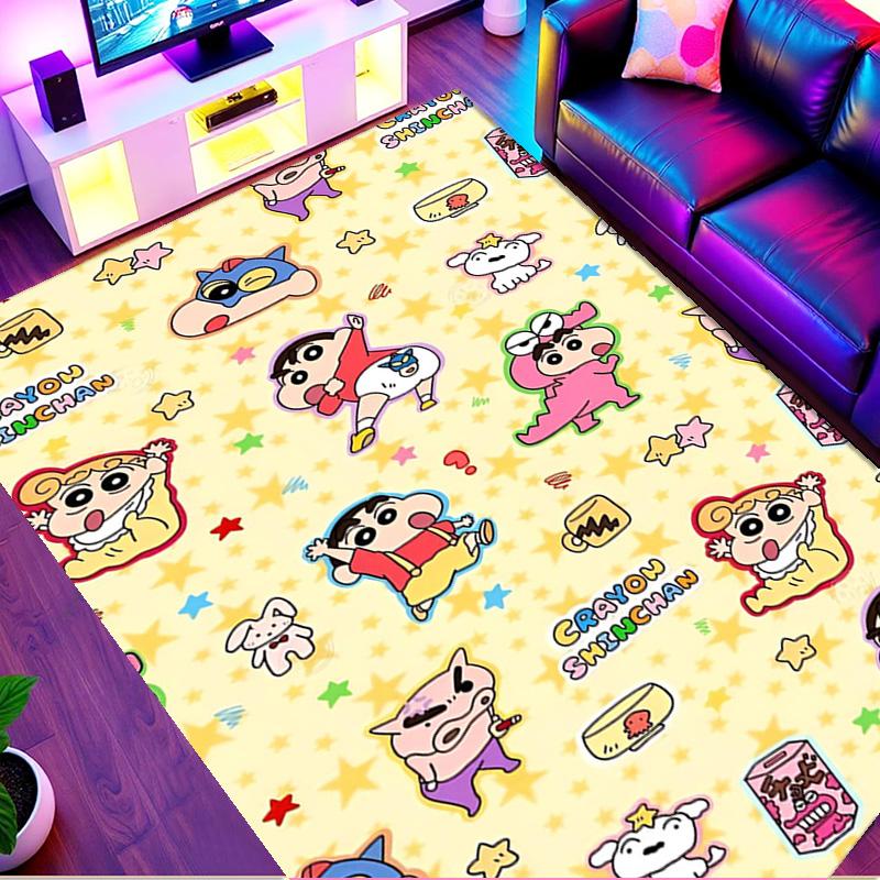 Crayon Shin Print Rug, Washable Floor Carpet, For Entryway Dorm Laundry Room Office Study, Home Decor Birthday Christmas Gift