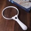 Extra Large 25x Magnifying Glass with 3LED Lights 2X 4X 25X Handheld Magnifying Glass 137mm Loupe Lens Illuminated