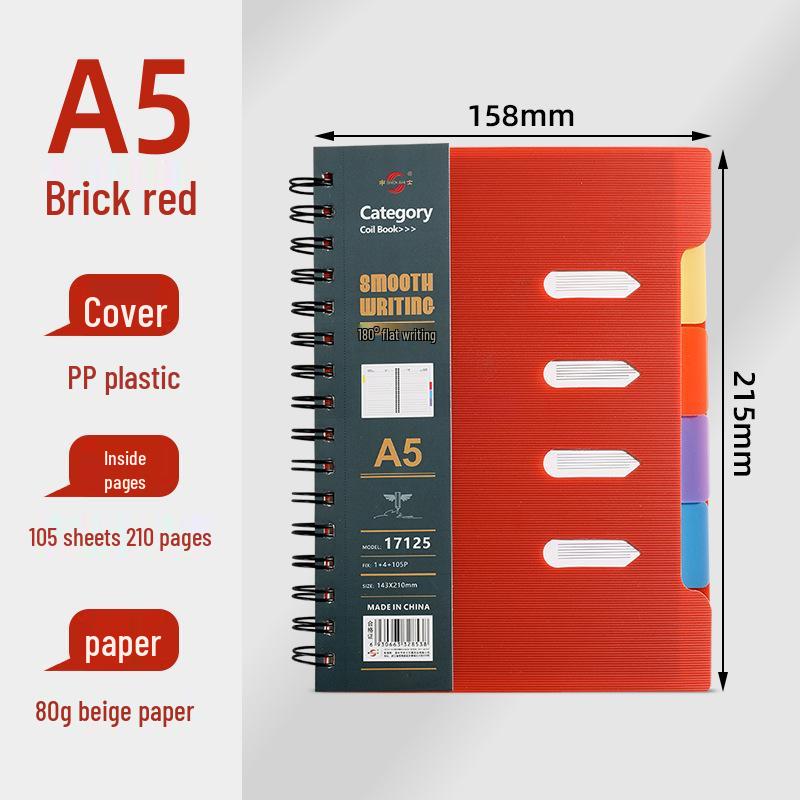 

Минималистичный блокнот на толстой спирали - Креативный студенческий блокнот для черновиков на разъемных листах