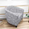 Jacquard Chair Cover Botanical Floral Pattern Full Coverage Single Semicircular Sofa Cover Minimalist Fresh Style Sofa Cover