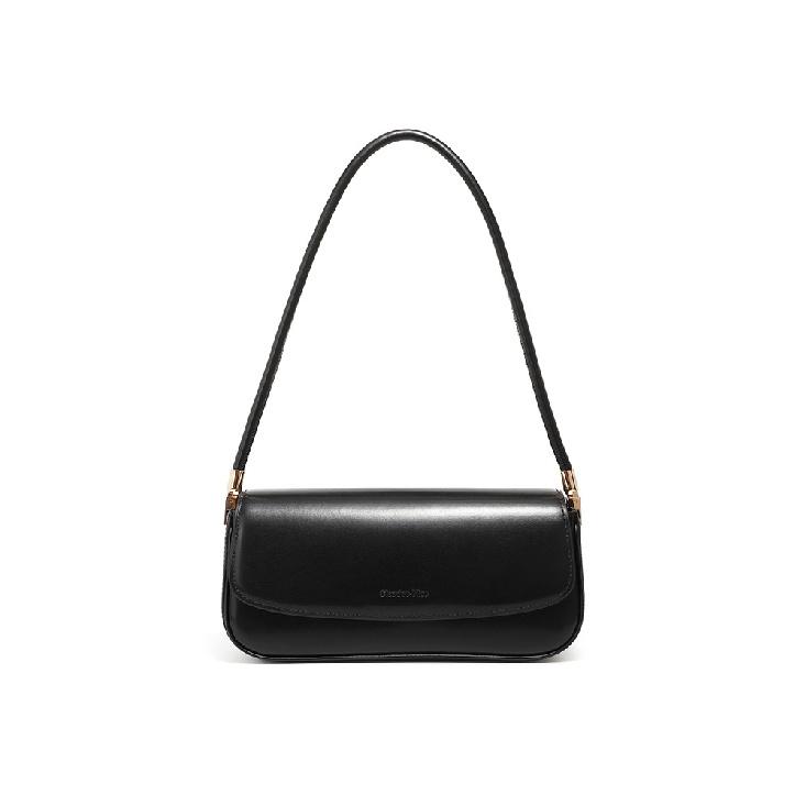 Autumn Winter New Genuine Leather Niche Design Underarm Women's Bag Genuine Leather Versatile Baguette Bag Single Shoulder Crossbody Commuter Bag