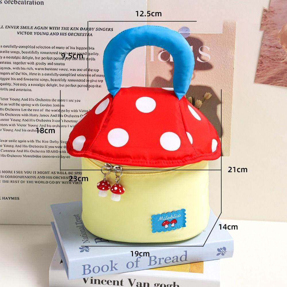 Cute Mushroom Shaped Makeup Cosmetic Bag Large Capacity Portable Toiletry Bag Travel Bag Storage Travel Organizer