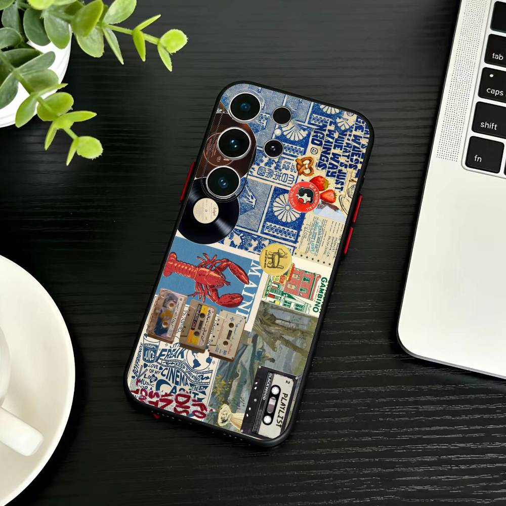 Collage Phone Case For Samsung S26,S25,S24,S23,S22,S21,S20,S30,Ultra,Plus,Fe,Note,5G Black Cover