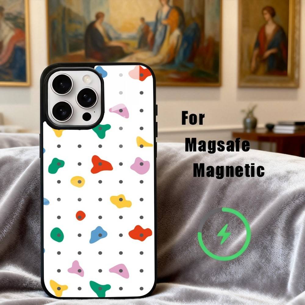 R-Rock C-Climbing Wall Art Phone Case For iPhone 17,16,15,14,13,12,Plus,Pro,Max for Magsafe Magnetic Wireless Charging