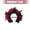 Gothic Bridal Hair Band Realistic Flower Headband For Medieval Fantasy Wedding Cosplay Event Hiar Decoration