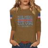 Women's Casual Fashionable Sexy Comfortable Neck Three-Quarter Sleeve Top