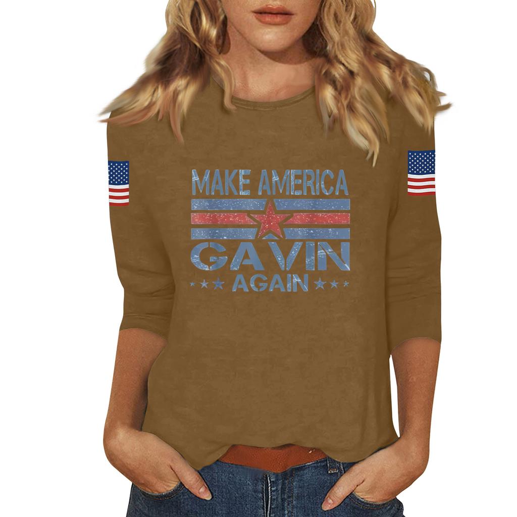 Women's Casual Fashionable Sexy Comfortable Neck Three-Quarter Sleeve Top