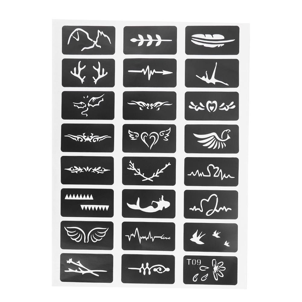 Semi Permanent Small Tattoo Stencil Airbrush Temporary Templates