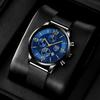 Montre Calendrier Homme Montre Mode Business Homme Bracelet Acier Inoxydable Montre Quartz