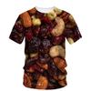 3d Printed Nuts Walnuts T Shirt For Men Summer Personality Food Dried Fruit Pattern