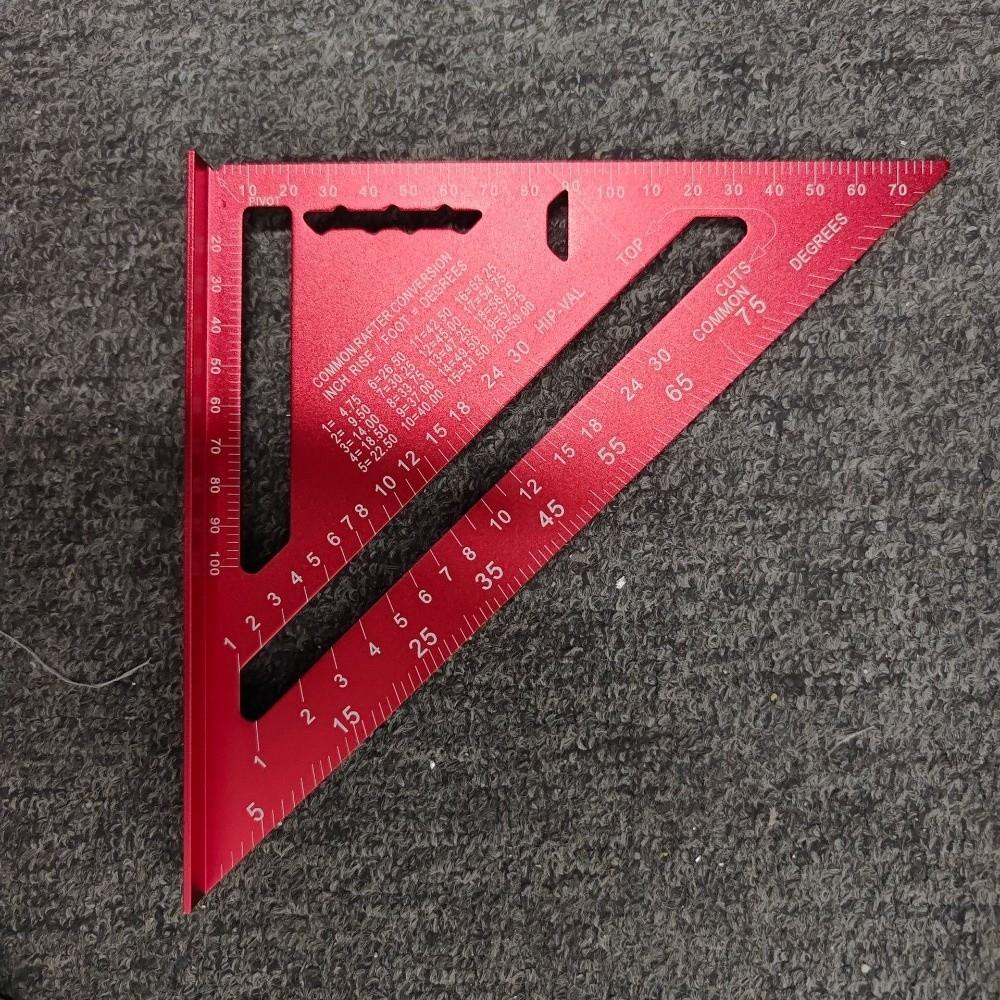 

90 Degree Triangle Ruler 7 Inch Carpenter Square Try Square Protractor Layout Tool красный