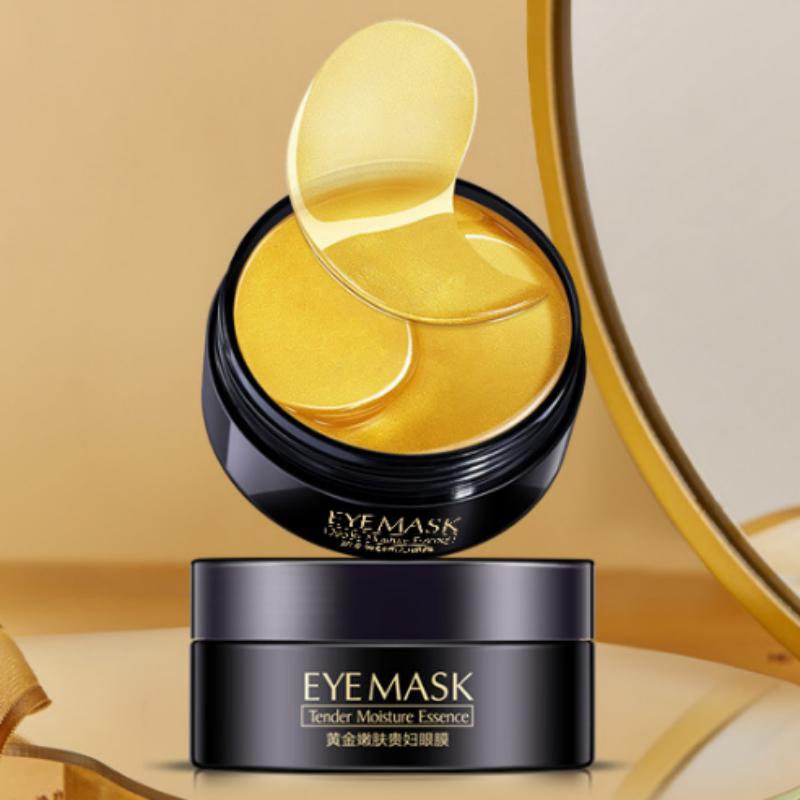 60PCS Collagen Eye Mask Anti Wrinkle Gel Gold Hydrating Eye Mask Moisturizing Fading Dark Circles Eye Patche Moisturizing Eye Mask