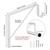 Iron Wardrobe Bracket Heavy-duty Closet Rod Support Hook  For Closet, Bathroom and Kitchen