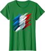 France French Flag Drapeau Français T-Shirt Short Sleeve Casual 100% Cotton Shift