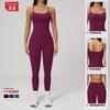 Sling vest breathable quick drying slim fit high elastic hip lift fitness trousers yoga suit women