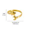 Stainless Steel Gold-plated Geometric Star Flower Ring High-end Sense Niche Ring Titanium Steel Hand Jewelry Women