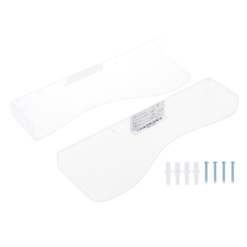 1 Pair Space Saving Shoe Display Stand Wall Mount Rack for Sneakers and High Heels Acrylic Shelf with Adjustable Height