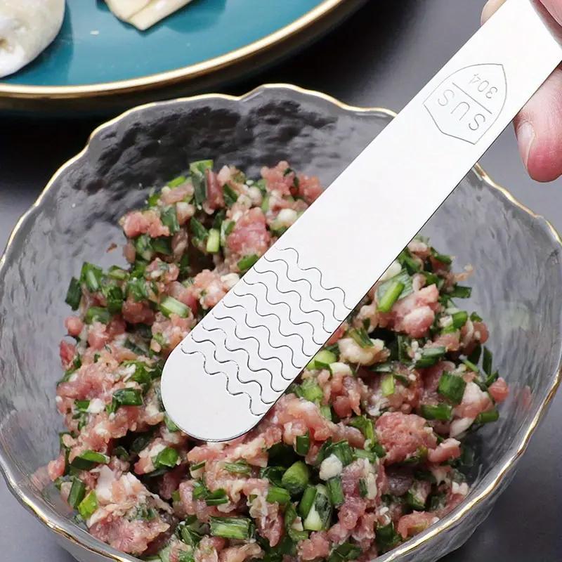 1 PCS Stainless Steel Dumpling Filling Spoon Ravioli Filling Spreader Manual Cheese Butter Spreader Baking and Cooking Accessories