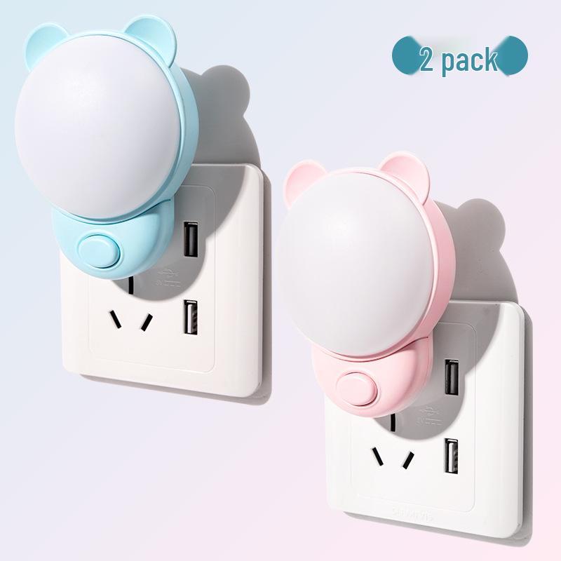 Children's Soft Night Light: Eye-Protection Plug-in Bedside Lamp for Sleep & Baby Feeding