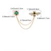 Fashion Bee Crystal Tassel Chain Women Brooch Vintage Lapel Pin Badge Men'S Shirt Collar Pins Luxulry Jewelry Accessories Gift