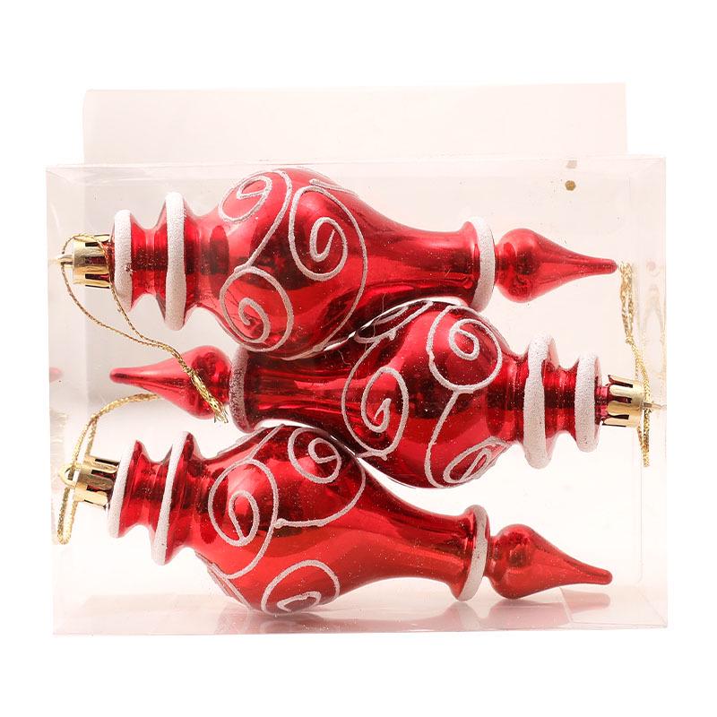 Hand-Painted Flat Candy Christmas Tree Ornament Set