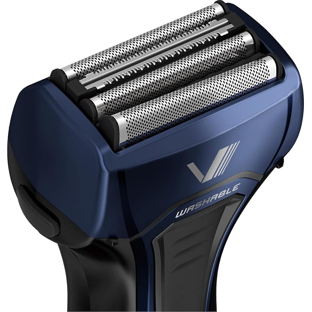 Japanese Product IZUMI Electric Shaver Solid Series 4-Blade Washable Blue (Includes Replacement Blade + 1 Unit)
