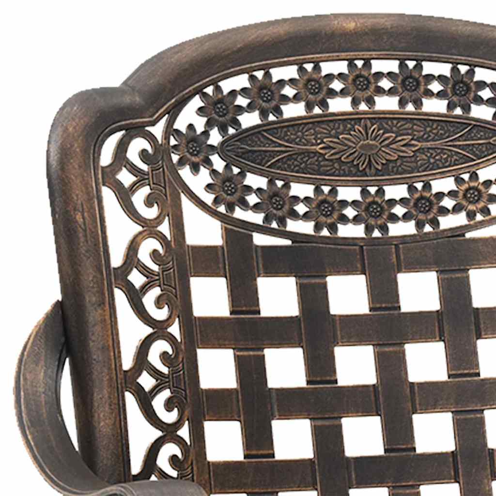 Garden Chair 2 pcs Bronze 55 x 56.5 x 91 cm Aluminum