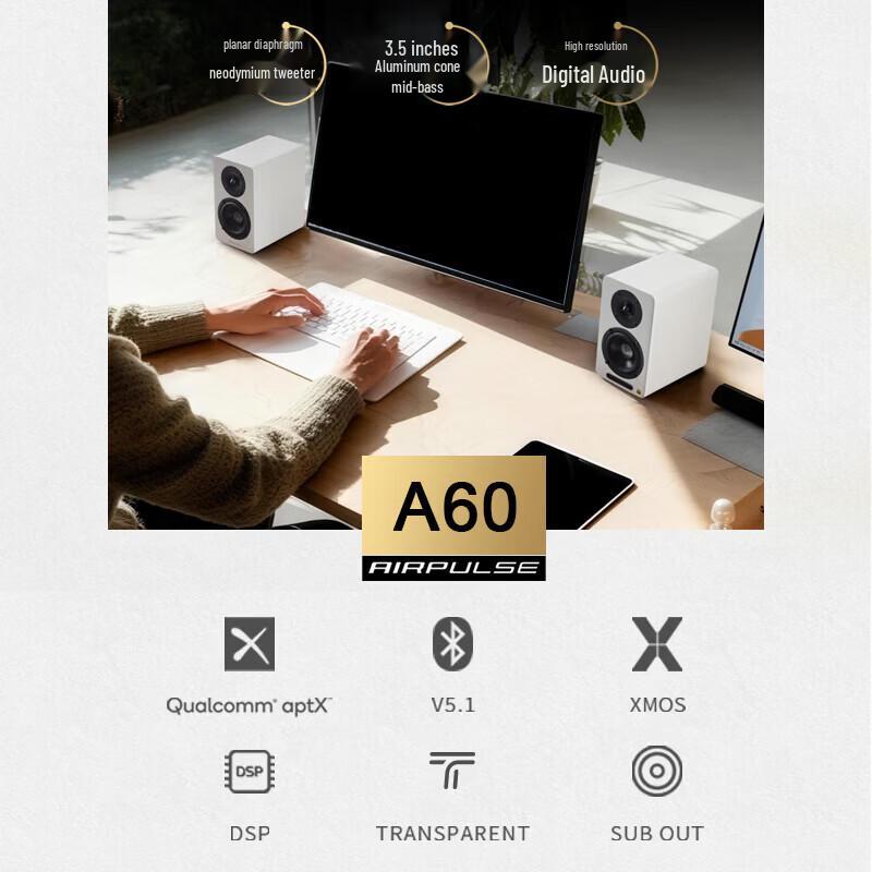 EDIFIER AIRPULSE A60 Hi-Fi Bluetooth Desktop Speaker