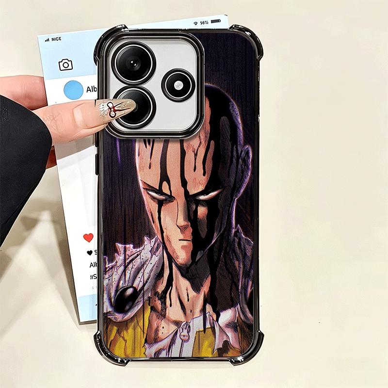 One P-Punch-Mans Saitama King Soft Phone Case For Xiaomi Poco X7 X8 Pro Max X6 X5 X3 F8 Ultra F7 M8 M7 M5S Redmi 15C 15A 15 14C