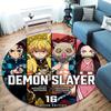 Demon Slayer Kimetsu No Yaiba Round Area Rug Carpet Rug For Living Room Bedroom Sofa Playroom Decor Nonslip Floor Mat