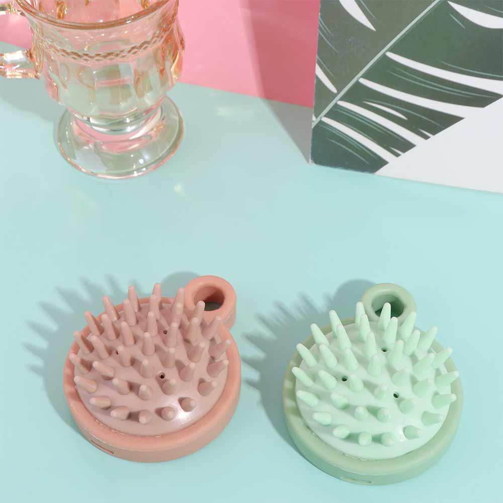 Soft Silicone Shampoo Brush Comfortable Scalp Massage Brush Exfoliator Shower Brush  Women Men