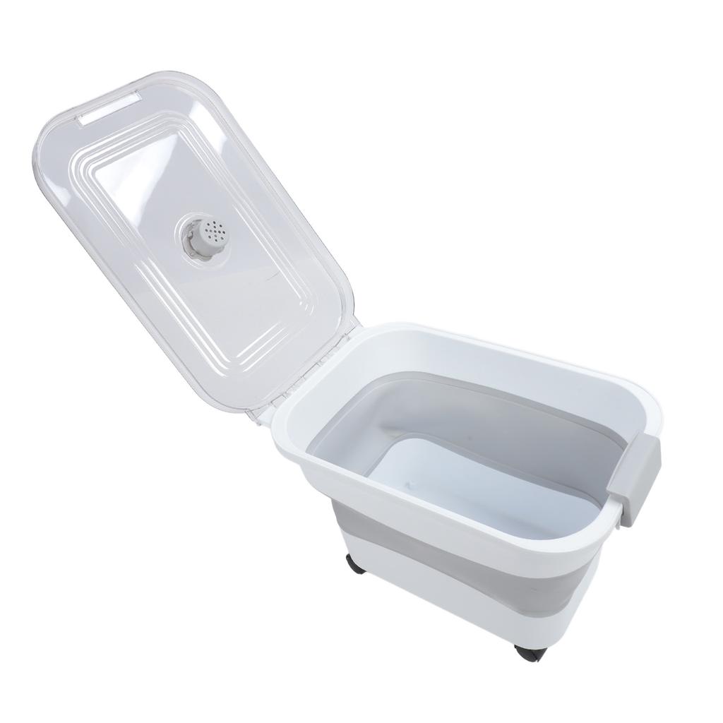 Collapsible Dog Food Storage Container Large Capacity Sealed Folding Pet Food Container with