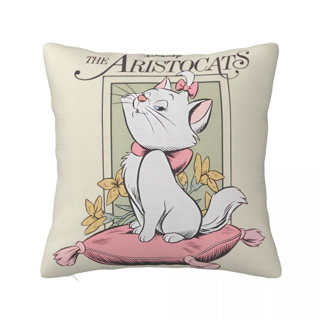 Love Marie Cat Throw Pillow Cover Polyester Decorative Pillow Vintage Pillowcase