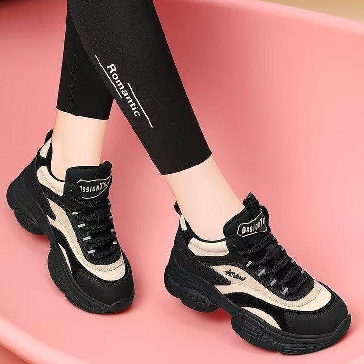 Internet Celebrities Popular Thick-soled Dad Shoes Children 2025 Spring New Popular Versatile Feet Small Women's Sports and Leisure Shoes