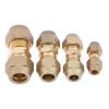 1Pcs 2 3 4 5mm Quick Connectors Straight Pipe Extension Joint No-Weld Fittings With Flare Nuts Copper Connectors